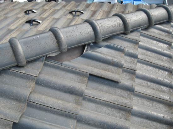 ヨーロピアン瓦　棟の取り直し